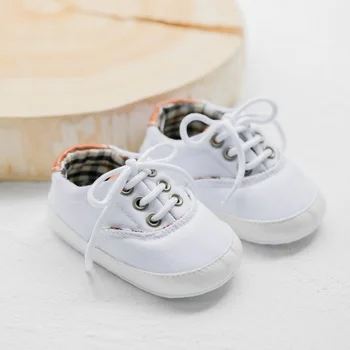 Naujagimis Baby Klasikiniai drobiniai batai Daugiaspalviai berniukai Mergaitės Sportiniai laisvalaikio batai Pirmasis mažylis Minkšti neslystantys pado lovelės batai 0-18M - Nuotrauka 2  